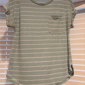 A New Day Blue and White Striped Tee